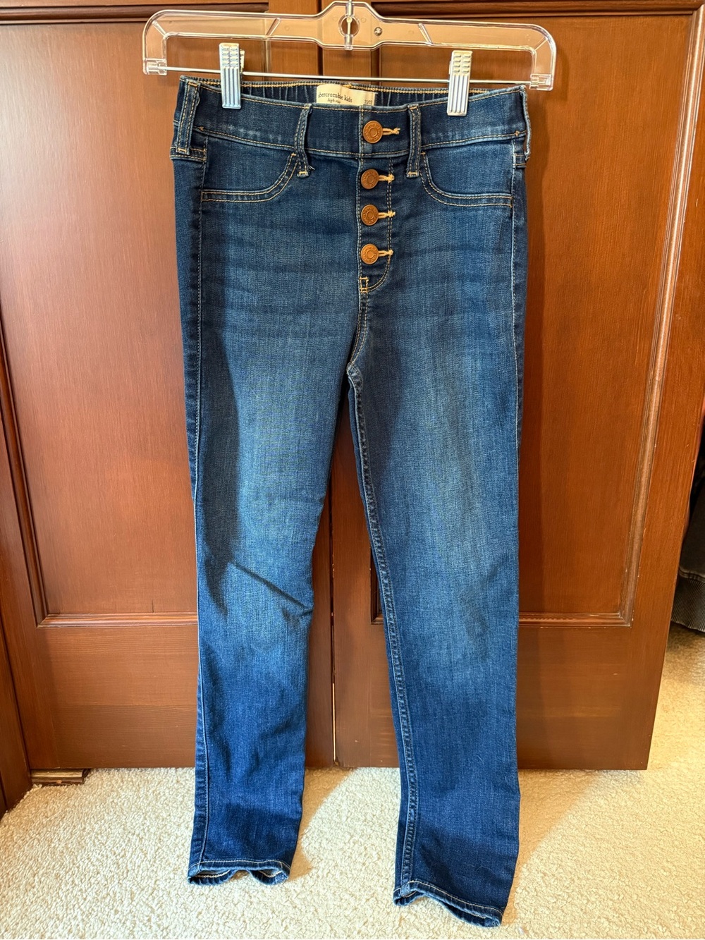 Dark Blue Women's Button-Fly Jeans